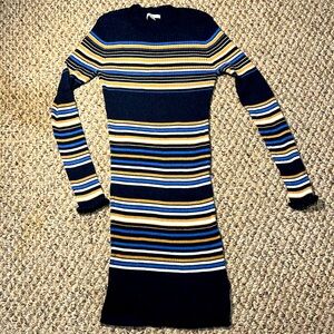Navy Midi Sweater Dress
